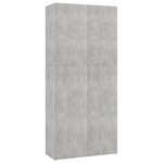 vidaXL Armoire à chaussures Gris béton 80 x 35 5 x 180 cm Aggloméré