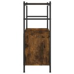 vidaXL Bibliothèque chêne fumé 80x30x78 5 cm bois d'ingénierie et fer