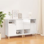 vidaXL Buffets 2 Pièces blanc brillant 60x35x70 cm bois d'ingénierie