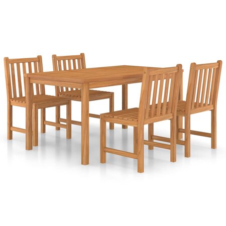 vidaXL Ensemble de salle à manger de jardin 5 Pièces Bois de teck solide