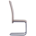 vidaXL Chaises à manger cantilever lot de 6 cappuccino similicuir