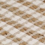 vidaXL Tapis tissé à la main Jute Tissu 120 x 180 cm Naturel et blanc