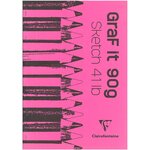 Bloc croquis collé GraFit A3 90g 80F blanc CLAIREFONTAINE