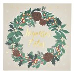 Lot de 6 cartes de voeux avec enveloppe  coffret croix-rouge joyeuses fêtes - houx - draeger paris