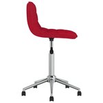 vidaXL Chaises pivotantes à manger lot de 4 rouge bordeaux tissu