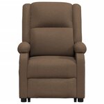 vidaXL Fauteuil de massage Marron Tissu