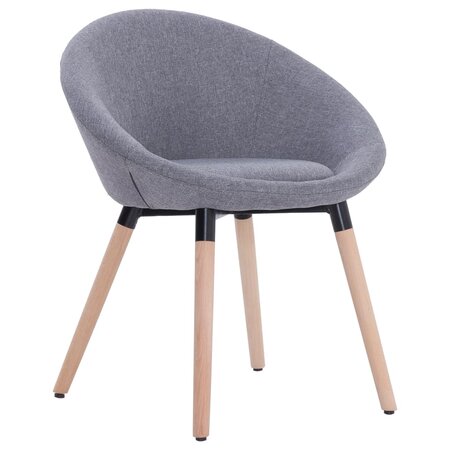 vidaXL Chaise de salle à manger Gris clair Tissu