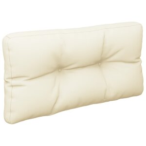 vidaXL Coussin de palette crème 70x40x12 cm tissu
