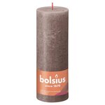 Bolsius Bougies pilier rustiques Shine 4 Pièces 190x68 mm Taupe rustique