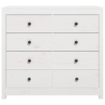 vidaXL Armoire latérale Blanc 100x40x90 cm Bois de pin massif
