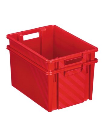 (BAC GERB EMBOITABLE BLEU 54L) Bac gerbable et emboîtable couleur BLEU 520 X 375 X 297mm