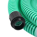 vidaXL Tuyau d'aspiration avec raccords en laiton vert 1 1" 4 m PVC