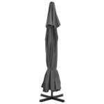 vidaXL Parasol avec mât en aluminium 500 cm Anthracite