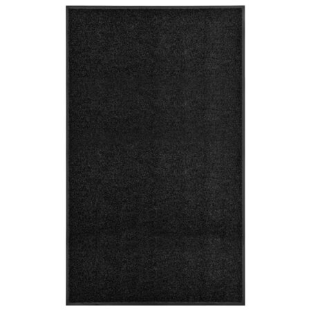 vidaXL Paillasson lavable Noir 90x150 cm