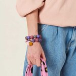 5 perles acid leo lilas Ø 16 mm