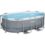 BESTWAY Piscine hors sol Power Steel ovale - 305 x 200 x 84 cm - Filtre a cartouche - Diffuseur Chemconnect