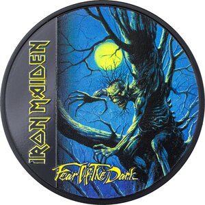 FEAR OF THE DARK Iron Maiden 1 onces argent monnaie 5 Dollars Cook Islands 2022