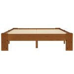 vidaXL Cadre de lit Marron clair Bois de pin massif 120 x 200 cm
