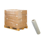 Lot de 1 rouleau de film étirable manuel transparent 17µ 450mmx300m avec mandrin ø50mm