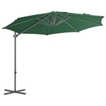 vidaXL Parasol avec base portable Vert