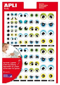 Gommettes autocollantes Yeux bleu/vert 312 pièces