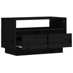 vidaXL Meuble TV Noir 60x35x37 cm Bois de pin massif