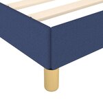 vidaXL Cadre de lit Bleu 200x200 cm Tissu