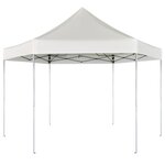 vidaXL Chapiteau hexagonal pliable Blanc crème 3 6x3 1 m