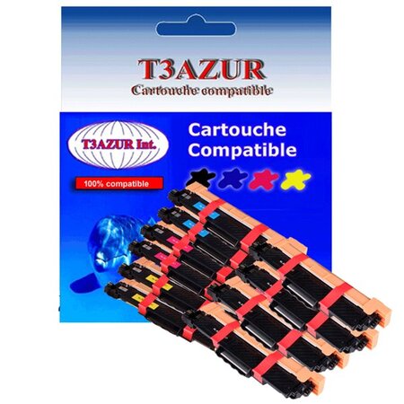 10 Toners compatibles avec TN247 pour Brother MFC-L3770CDW  - T3AZUR