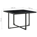 vidaXL Salon de jardin 5 Pièces avec coussins Résine tressée Noir