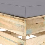 vidaXL Salon de jardin 6 Pièces avec coussins Bois imprégné de vert