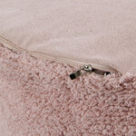 Pouf marron clair en coton 50 x 50 x 20 cm