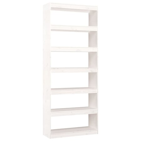 vidaXL Bibliothèque/Séparateur de pièce Blanc 80x30x199 5cm Pin solide