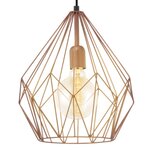 Eglo lampe suspendue carlton couleur de cuivre 49258