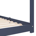 vidaXL Cadre de lit d'enfant Gris Bois de pin massif 80x160 cm
