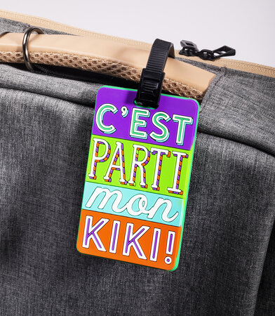 Étiquette pour bagage - c'est parti - vert