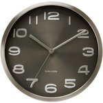 Horloge ronde en métal maxie 29 cm noir