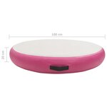 vidaXL Tapis gonflable de gymnastique avec pompe 100x100x20cm PVC Rose