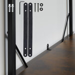 Tectake Etagère bibliothèque GLASGOW style industriel 106 x 34,5 x 179,5 cm - bois foncé industriel