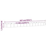 vidaXL Lit surélevé de jardin Acier enduit de poudre 507x100x36cm Vert