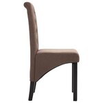 vidaXL Chaises à manger lot de 4 marron tissu