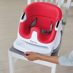 Ingenuity Siège d'appoint pour bébé 2 en 1 Baby Base Rouge coquelicot