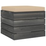 vidaXL Salon palette de jardin 9 Pièces avec coussins Bois de pin massif