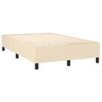 vidaXL Sommier tapissier avec matelas et LED Crème 120x200 cm Tissu