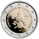 Pièce de monnaie 2 euro commémorative Italie 2020 BE – Pompiers