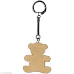 Porte-clés en bois Nounours