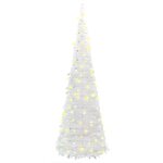 vidaXL Sapin de Noël artificiel escamotable 100 LED blanc 150 cm