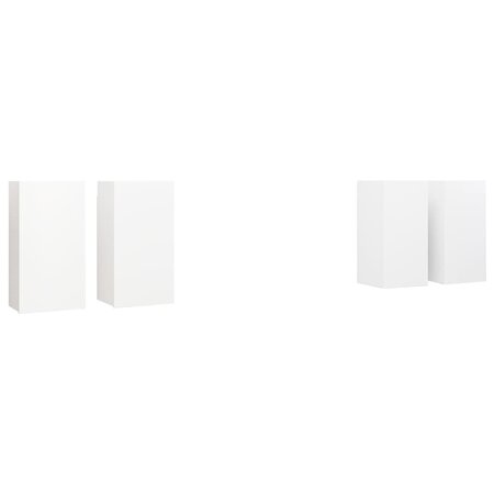vidaXL Meubles TV 4 Pièces Blanc 30 5x30x60 cm Aggloméré
