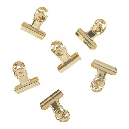 8 Pinces métalliques dorées