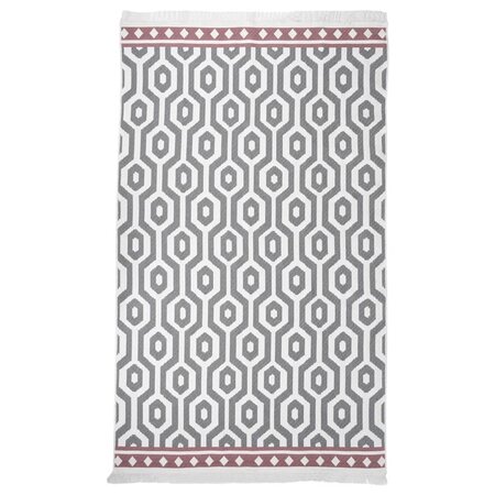 vidaXL Tapis Gris 120x180 cm Coton